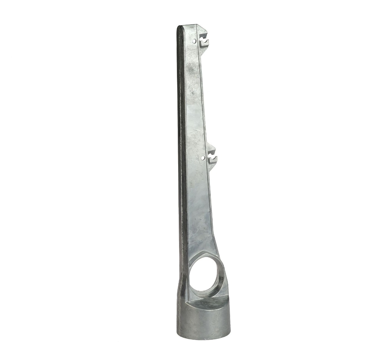 Detail aluminium puntdraadkop recht 2 draads voor 60 mm hekpaal