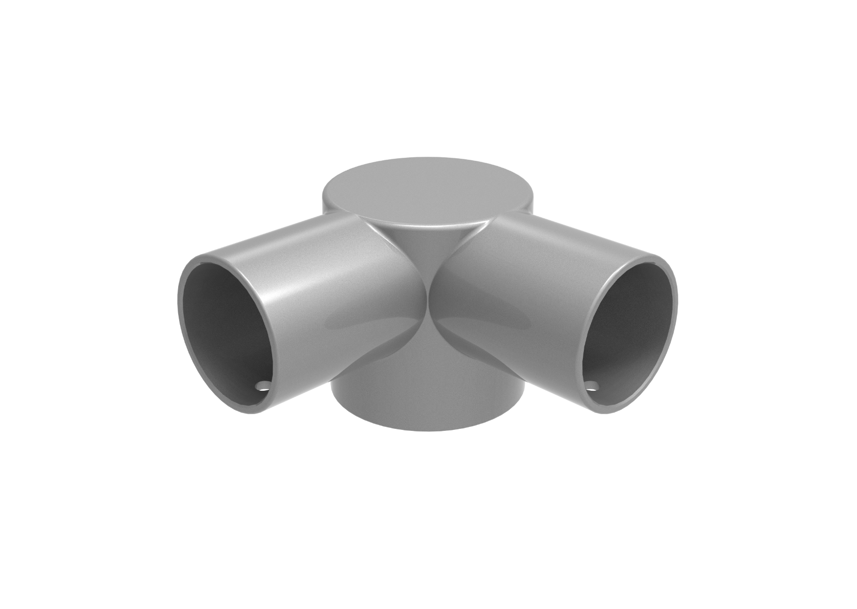 Hoekstuk uitwendig 90 graden ø 42 x ø 60 x ø 42 mm, aluminium in meerdere kleuren