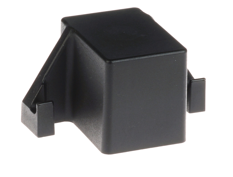 Kunststof paaldop Ø 60 mm met DSM-haak zwart nylon externe montage