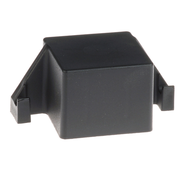 Kunststof paaldop Ø 60 mm met DSM-haak zwart nylon externe montage