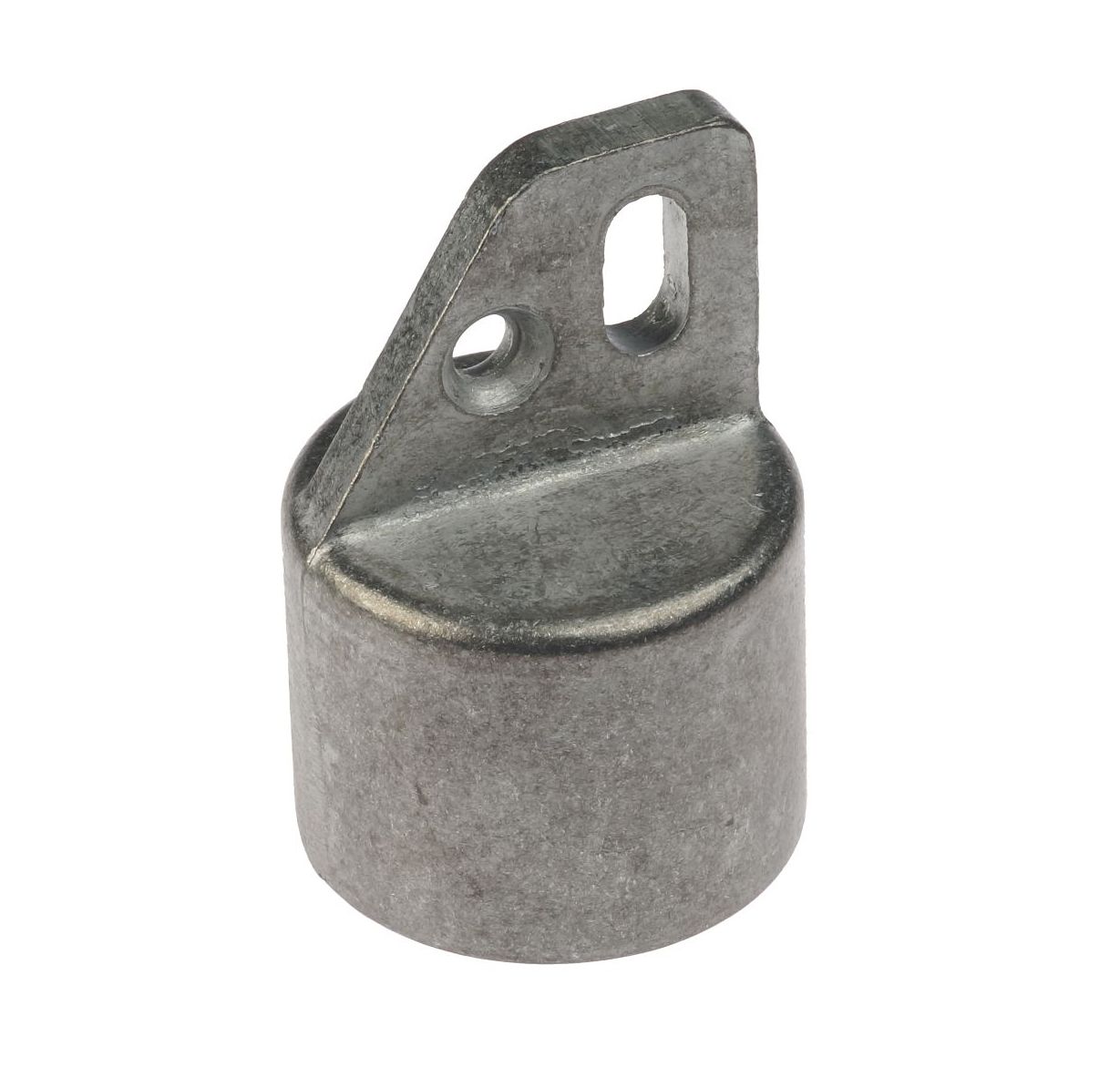 Aluminium eindkap met lip voor ronde buis 42 mm en 60 mm