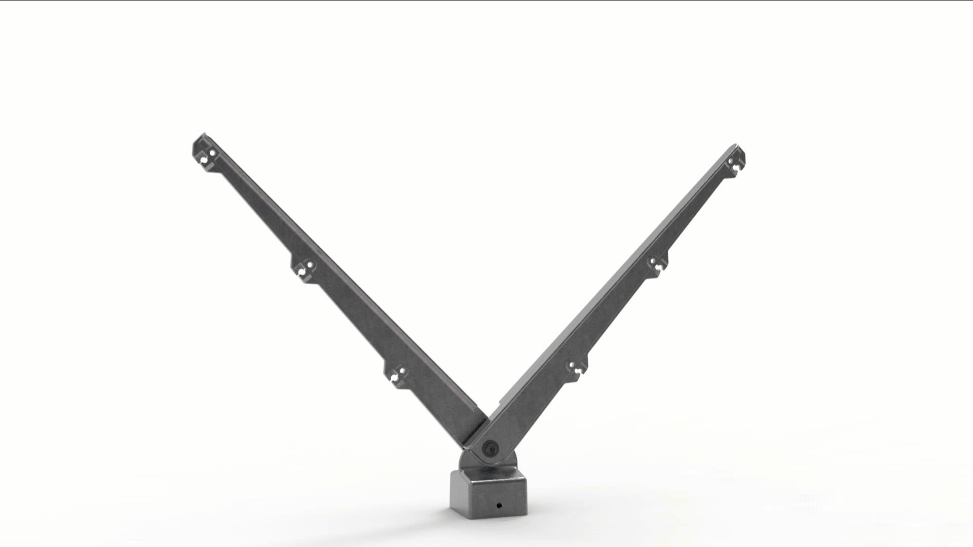 Modulaire prikkeldraadarm, recht, 45 graden en 90 graden dubbel