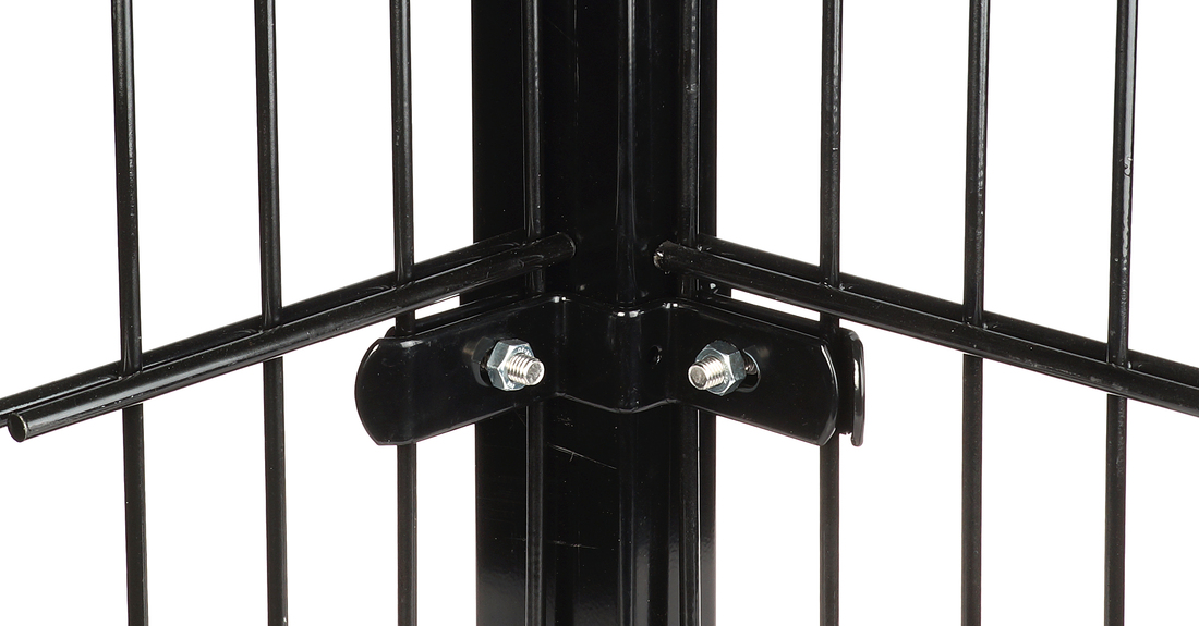 Detail hoekverbinder 60 x 40 mm dubbelstaafmat hekwerkpaal