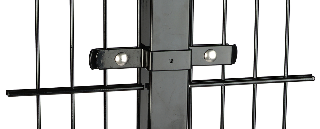 Detail langlipbeugel dubbelstaafmat voor koker 60x40mm thermisch verzinkt