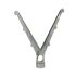 Dubbele puntdraadkop 2 x 3 draads gelast 60 graden, aluminium