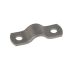 Halve kapbeugel, strip 25 x 3 mm, zwart