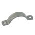 Halve kapbeugel, strip 50 x 10 mm, zwart