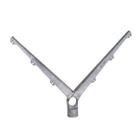 Dubbele puntdraadkop 2 x 3 draads 45 graden, aluminium