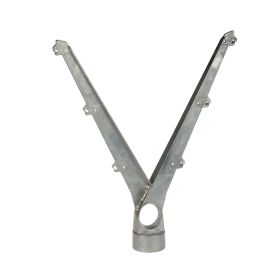 Dubbele puntdraadkop 2 x 3 draads gelast 60 graden, aluminium