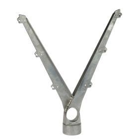 Dubbele puntdraadkop 2 x 3 draads 60 graden, aluminium PLAT MODEL