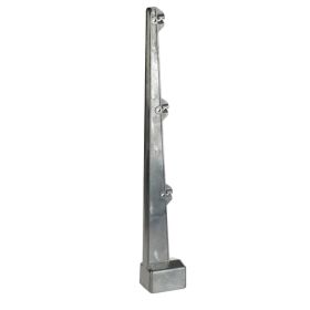 Puntdraadkop koker 40 x 60 mm 3-draads recht aluminium
