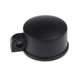 Dop 'om' kunststof + draadoog (rond) zwart