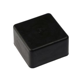 Dop 'om' kunststof (vierkant) zwart