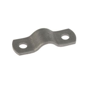 Halve kapbeugel, strip 25 x 3 mm, zwart