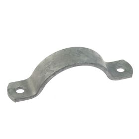 Halve kapbeugel, strip 50 x 10 mm, zwart