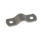 Halve kapbeugel, strip 25 x 3 mm, zwart