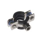 Pijpbeugel, M8, RVS 316, met rubber inlaag
