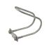 Een thermisch verzinkte schuine draadklem TG-245 M10 met twee moeren en een metalen plaatje voor veilige buisbevestiging.