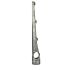 Enkele aluminium prikkeldraadarm recht voor 3 draden voor ronde paal en buis 48 en 60 mm