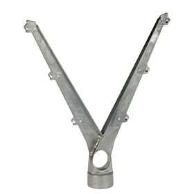 Dubbele puntdraadkop 2 x 3 draads 60 graden, aluminium PLAT MODEL