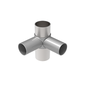 Aluminium kruisstuk Ø 60 × 42 mm verstelbaar – open