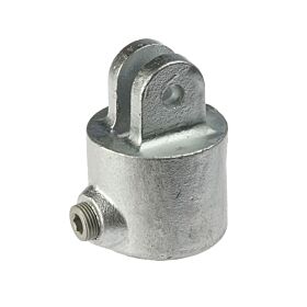Een thermisch verzinkt gesloten scharnierdeel type G173F geschikt voor buizen met een buitendiameter van tweeënveertig millimeter.