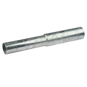 Duurzame thermisch verzinkte stalen standpaalverhoger met een versmald uiteinde voor het eenvoudig verlengen van metalen buizen en palen.