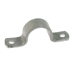 Een stevige thermisch verzinkte zadels strip van 20 x 4 mm met twee montagegaten voor het bevestigen van buizen.