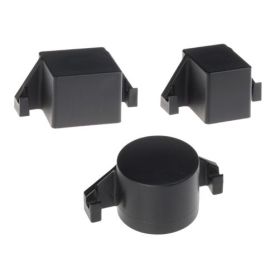 Kunststof paaldop Ø 60 mm met DSM-haak zwart nylon externe montage