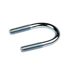 Zilveren U-vormige draadbeugel van 1/2 inch met M6 schroefdraad, gemaakt van hoogwaardig elektrolytisch verzinkt staal voor stevige bevestiging.