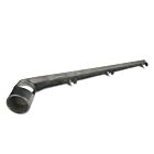 Zijaanzicht van een zilverkleurige aluminium prikkeldraadkop met drie bevestigingspunten voor puntdraad onder een hoek van 45 graden.