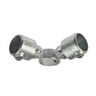 Een thermisch verzinkte gegoten schoorklem G168 voor een stevige en flexibele verbinding van stalen buisconstructies.