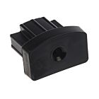 Een zwart nylon eindstuk speciaal ontworpen voor tunnelprofielen, voorzien van een handig montagegat in het midden.