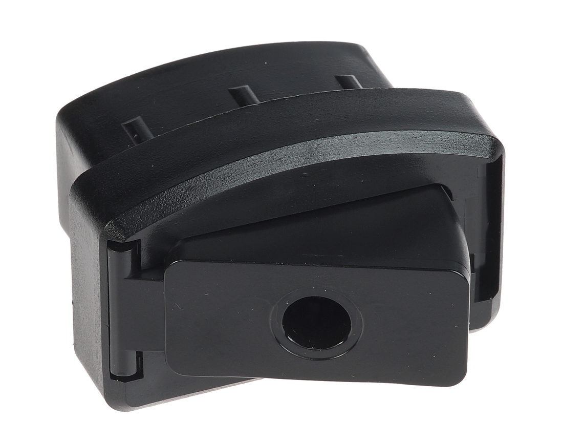 Flexton voor variabele hoek-eindverbinding 50 x 25/30 mm links, kunststof zwart