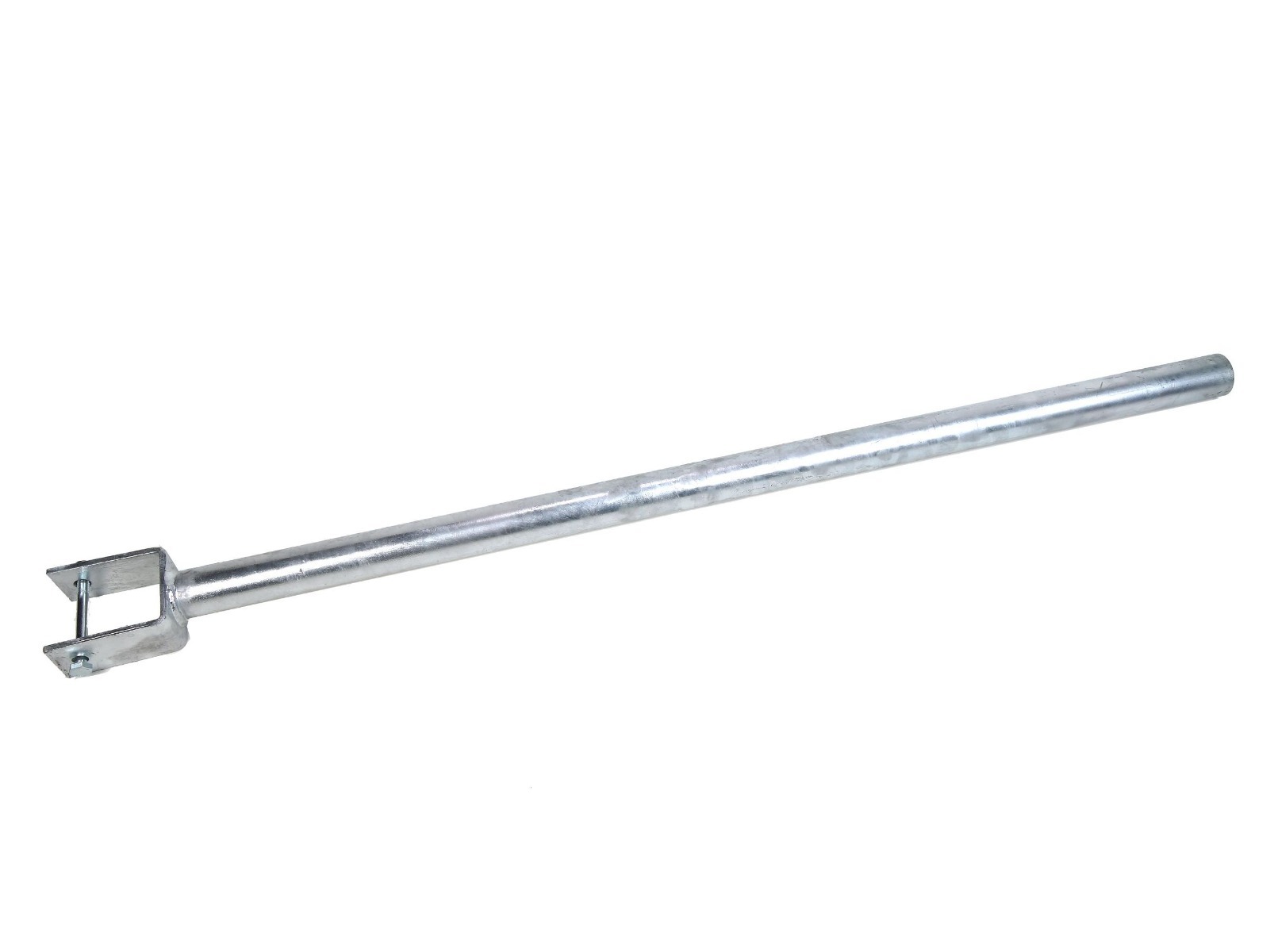 Een kwalitatieve thermisch verzinkte rechte gaffel met een robuuste stalen buis, ideaal voor diverse bouw- en constructietoepassingen.