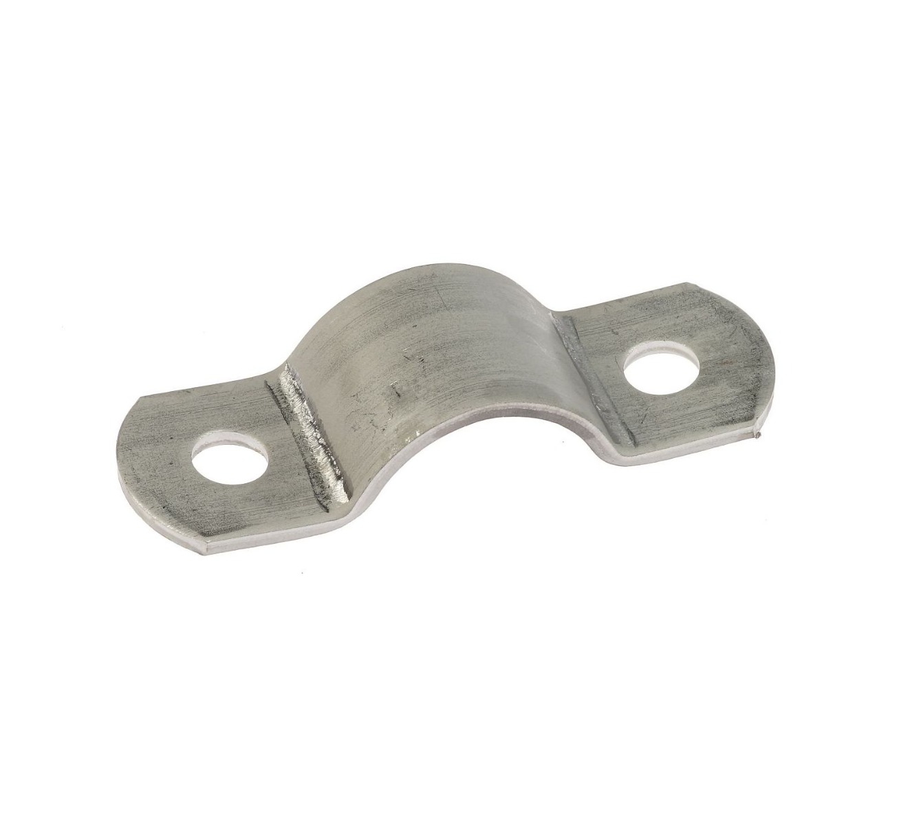 Een roestvrijstalen halve kapbeugel strip van 25 x 3 mm voor het stevig bevestigen van buizen en leidingen.